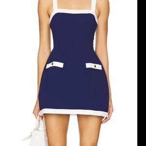 Martini Skort in Navy & Ivory
